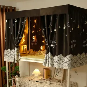 Students Dorm Bunk Bed Curtains Privacy Bed Shading Net Dustproof Blackout Cloth Bed Bed Curtains Breathable Students Dormitory Tent Lightproof Windproof Bedding Spread