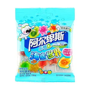 Alpenliebe Jelly Q Ocean World Animal Gummies 50g - Fruity, Chewy, Fun Kids Snacks