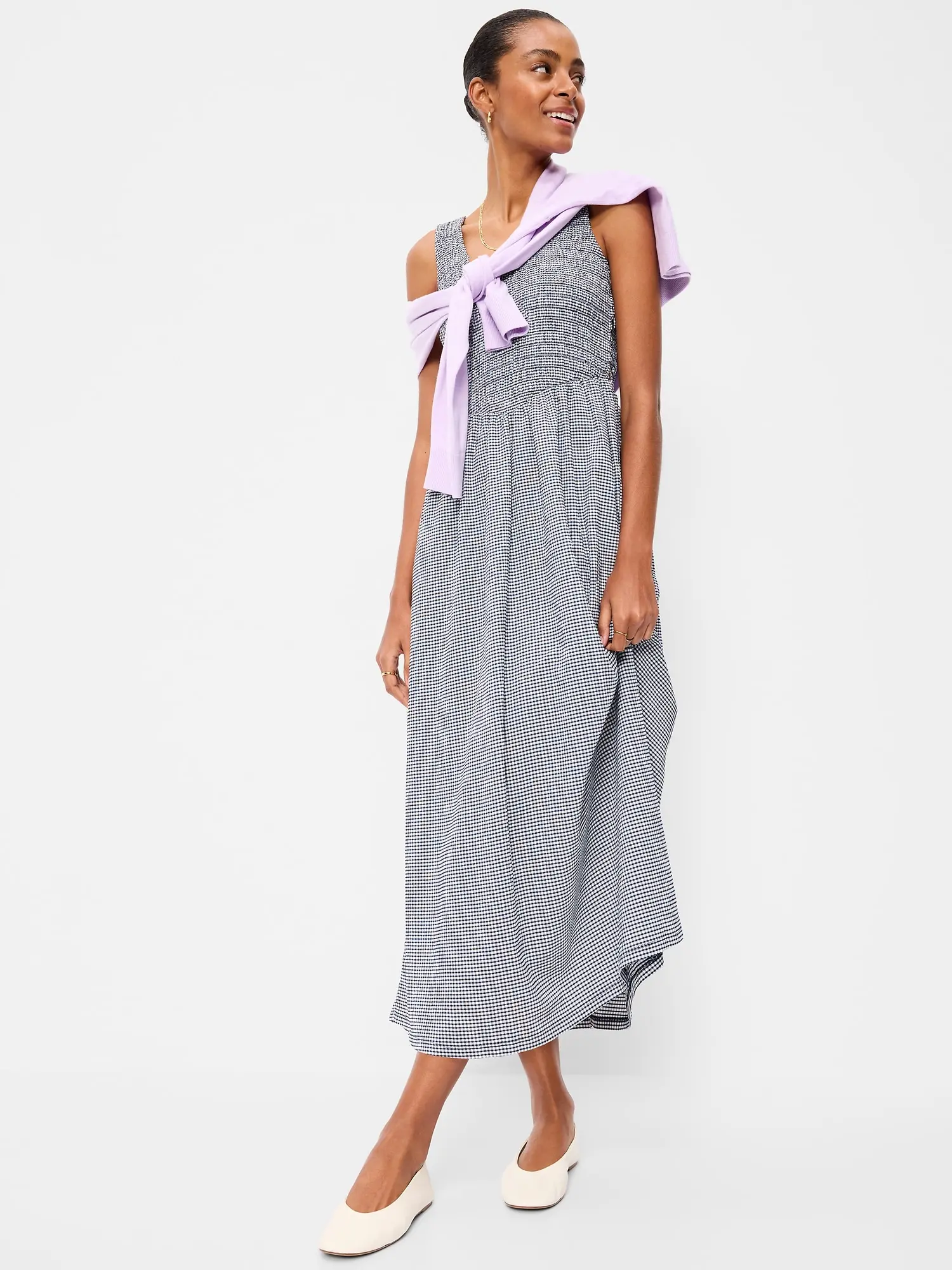slim fit dress slacks Black Sleeveless Flare Dress main image 1