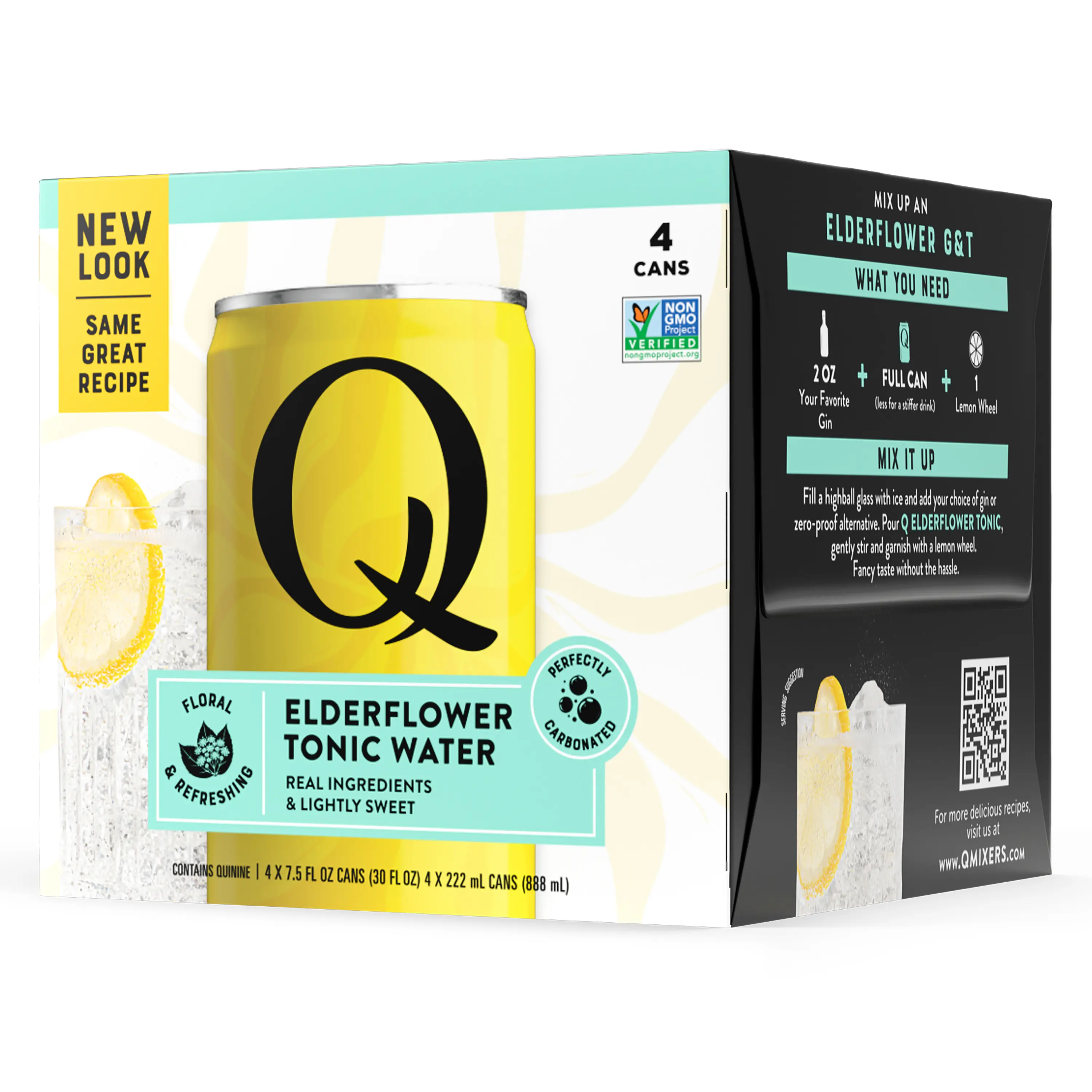 Q Mixers - Tonic Water Can 4pk Elderflower - 4pk 7.5oz Cans