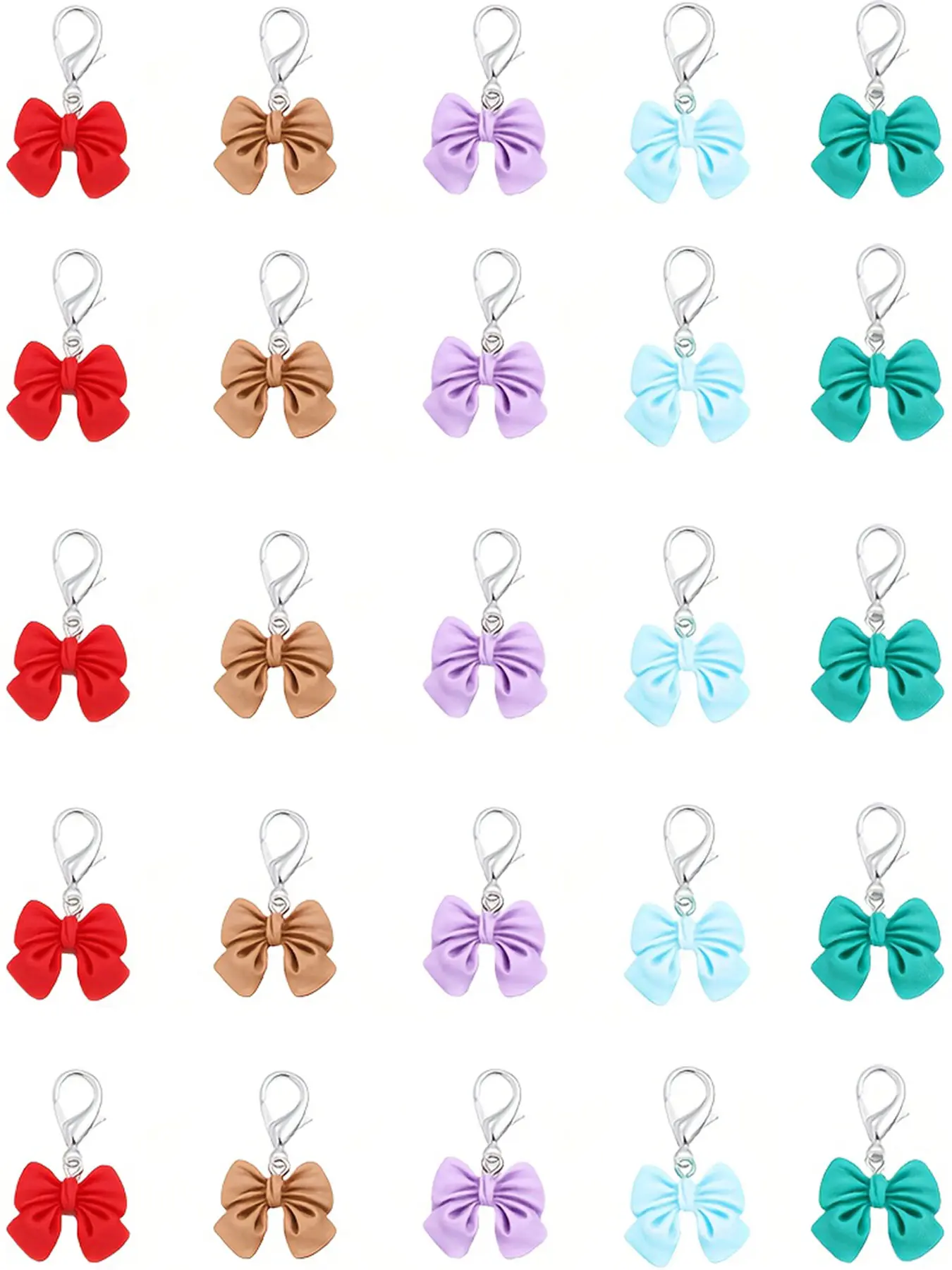 25pcs Colorful Bow Tie Keychains, Party Favors Gift Bags Accessories, Versatile Key Chains for Events & Special Occasions
