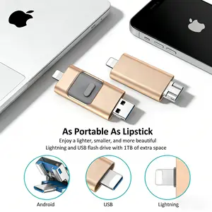 Type-C & Android OTG USB 3.0 Flash Drive, 64GB-1TB External Storage, 4-In-1 Memory Stick, Ultra-Fast Photo Stick, Thumb Drive