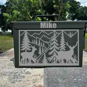 Custom Engraved Ammo Can 50 Cal – Personalized Gift for Him, Veterans, Hunters, or Collectors
