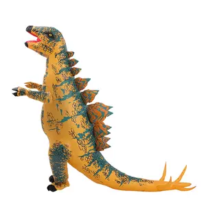Inflatable Dinosaur Costume Adult Funny Dinosaur Blow Up Jumpsuit Halloween Christmas Costumes Fancy Dress