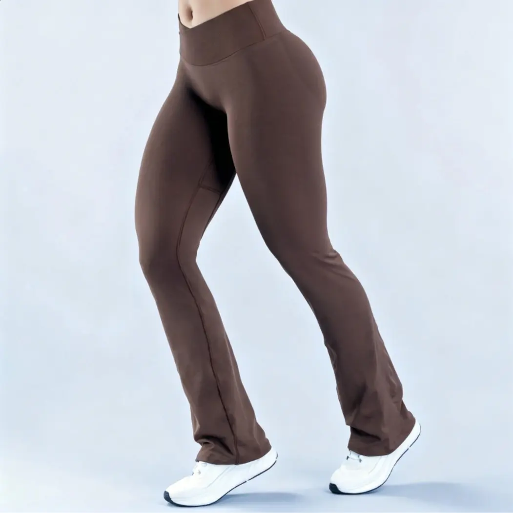 Coffee Brown Flare Leggings