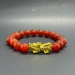 Red Agate Lucky Pixiu Wealth Bracelet