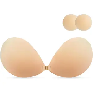 Strapless Sticky Bra Invisible Silicone Adhesive Bra Backless Pushup Lift Bra