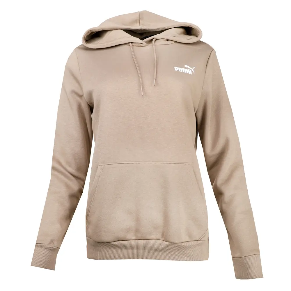 PUMA Womens Essentials Small Logo Hoodie Casual Outerwear Casual - Beige PUMA Womens Essentials Small Logo Hoodie Casual Outerwear Casual - Beige