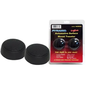 212 MAIN Pyramid TW1193A 2-in. 100W Lightweight Surface Mount Tweeter, Audio Speakers Hardware Component