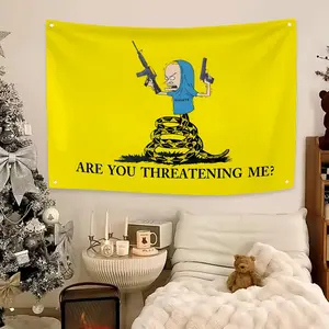 Beavis And Butthead Tv anime Flags Flag - Ultra Soft Skin-Friendly Machine Washable Fade Resistant Banner Wall Hanging Tapestry | HD Print Lightweight Durable Outdoor Indoor Garden Flag