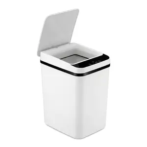 Automatic Touchless Smart Sensor Trash Can - Home Bathroom Gadget with 3 Sensing Modes, Sealed Odor-Proof, Compact Modern Design, Hand-Free Operation, Waterproof, Suitable for Bathroom, Kitchen