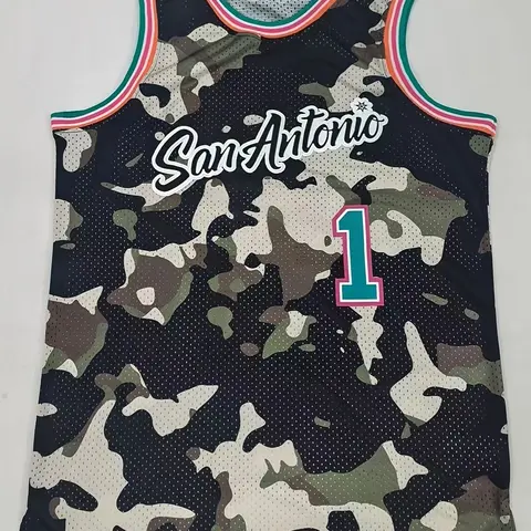 Fashion Embroidered Jersey Top for San Antonio, Breathable Mesh Fabric, Sleeveless Loose-Fit Sporty Design, All Seasons Wear