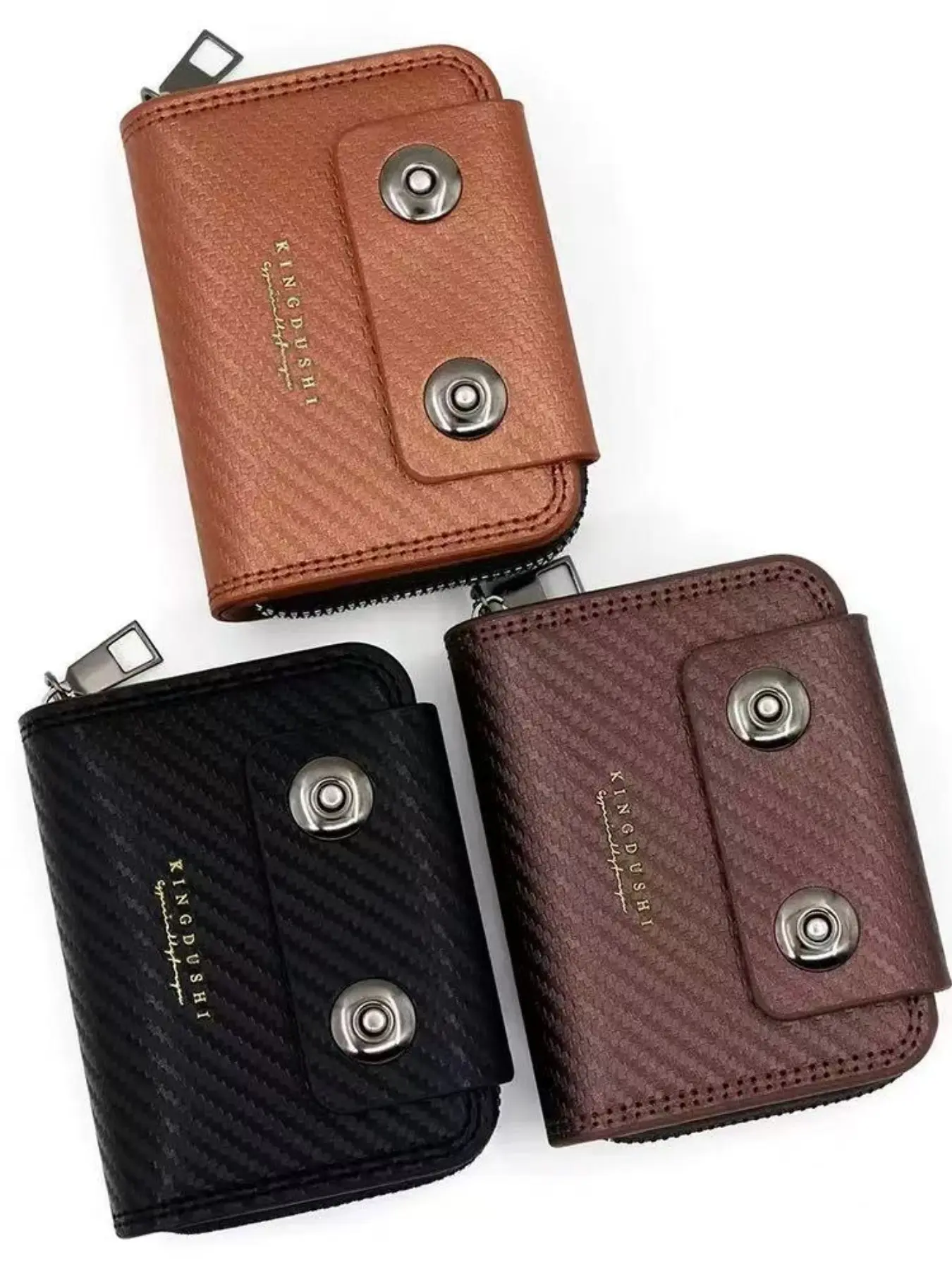 Kingdushi Men's Business Style Wallet Women's Wallet Card Holder, Portable Fashion Design, High-Quality PU Leather Material, Perfect for New Bags and Wallets