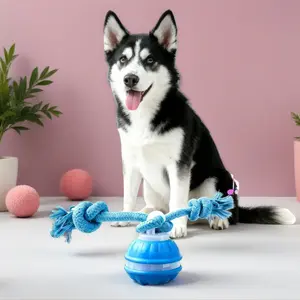 nteractive Dog Toy Ball with Rope – Automatic Moving & Bark Sound – USB Rechargeable for Small, Medium & Large Dogs, Indoor & Outdoor Play