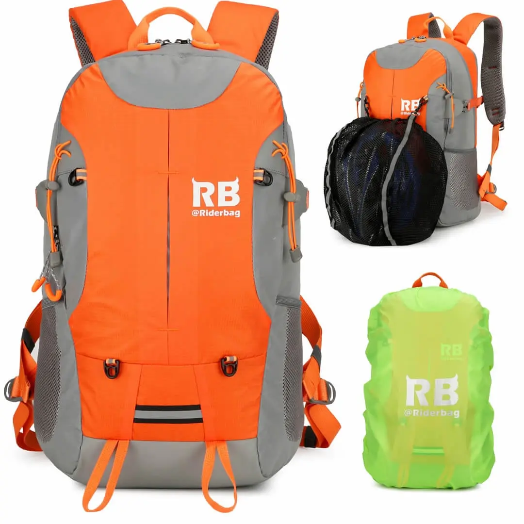 High Visibility Orange Reflective Commuter Bike Backpack |Riderbag Reflektor35