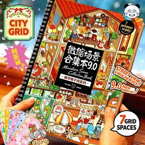 [Telado 9.0] City Cubicle Sticker Scene Book, Apartment Series Puzzle Stickers | 7 Super Large Scene, Detailed Guidelines, Categorized Sticker Zones, Tweezer & Mystery Sticker Gifts | Relaxing Stickers, Girls Cozy Hobby Time, Bedtime Routine Activity