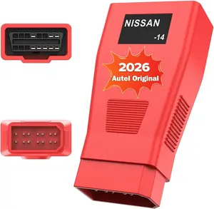Original OBD2 Female to 14pin Convert Adapter, OBD1 to OBD II Connector for Nissan, Work with  Scanner MK808S, MX808S, MK808BT PRO, MK900BT, MK900, MP900BT, Elite II PRO, MSUltra, Ultra S2