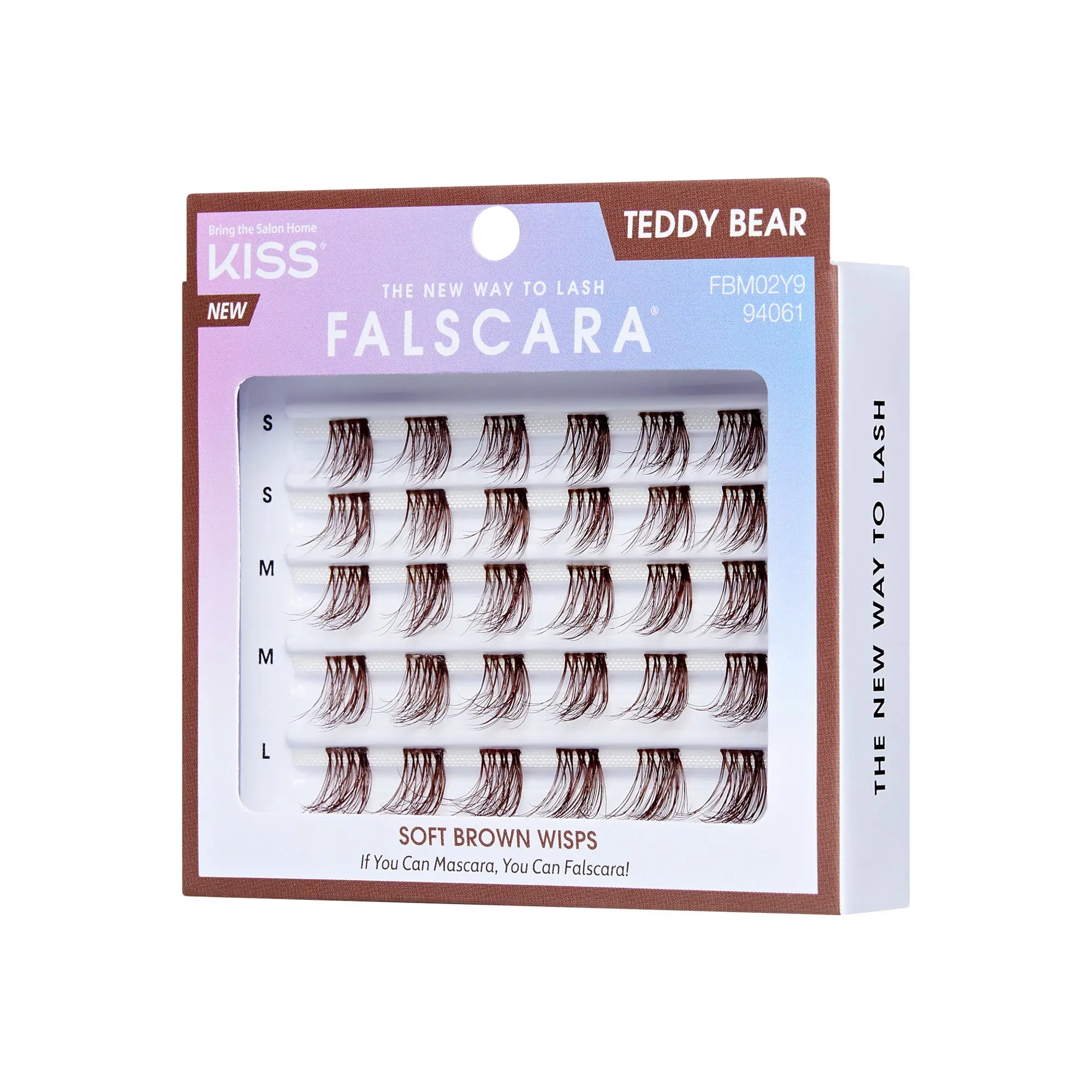 Falscara Brown Wisps Multipack - Teddy Bear | DIY False Lash Extensions, Medium Glam, Cluster Lash, Wispy Lashes, 30 Wisps, 12mm-16mm