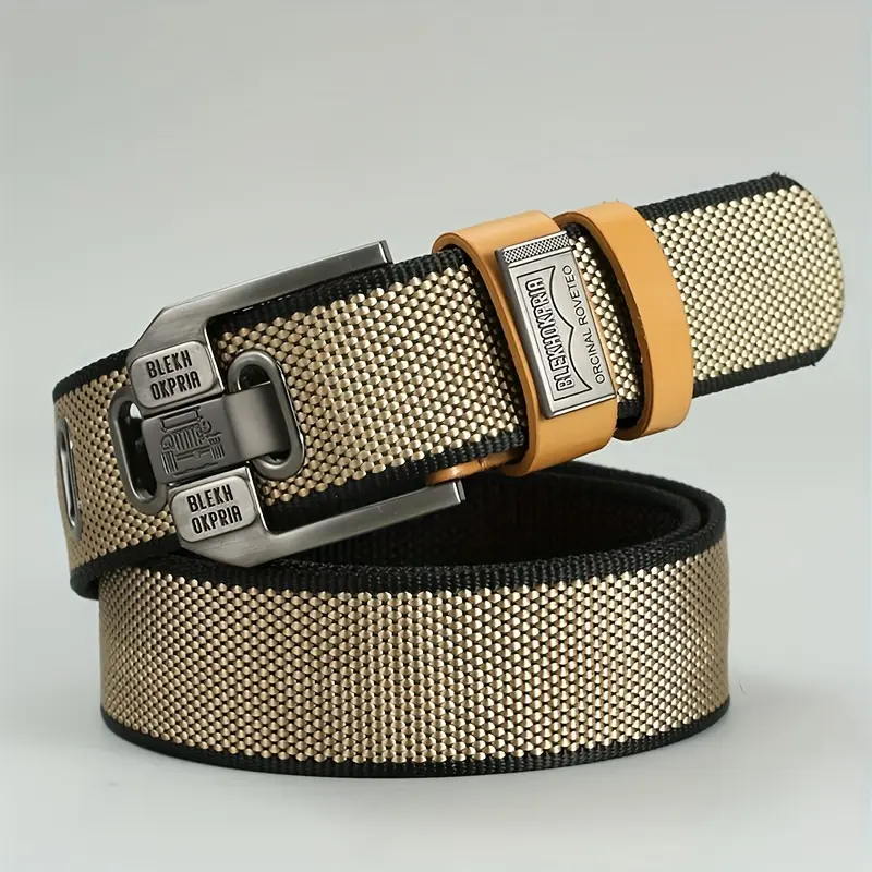 "UNISEX CANVAS BELT WITH PIN BUCKLE🌟| Extra-Long Durable Strap for Jeans & Military Drills🎒| 2025’s Top Student & Outdoor Essential (Trending for Gen Z!)" belts men