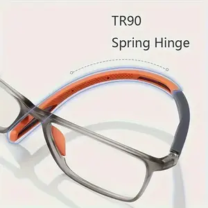 【fashion accessories】Reading Glasses For Men And Women Vintage Fashionable Teacher Style With Blue Light  Computer Glasses Black Arms Spring Hinges Plastic Frames Rectangular Design Comfortable Glasses For Reading Readers For Men  Fashion Eyeglass Frames
