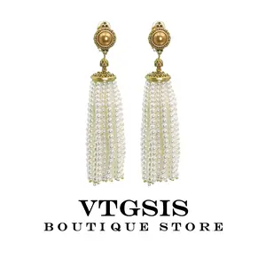 Lightweight Pearl Tassel Earrings: Secure & Hypoallergenic Retro Glam
