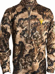 Unisex Oversized Camo Quarter Zip – Fleece Long Sleeve, Cozy Hunting Outdoor Shirt