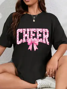 100% Cotton Cheer Shirt Cheer Leader Cheerleading Cheer Girl Coquette T-Shirt