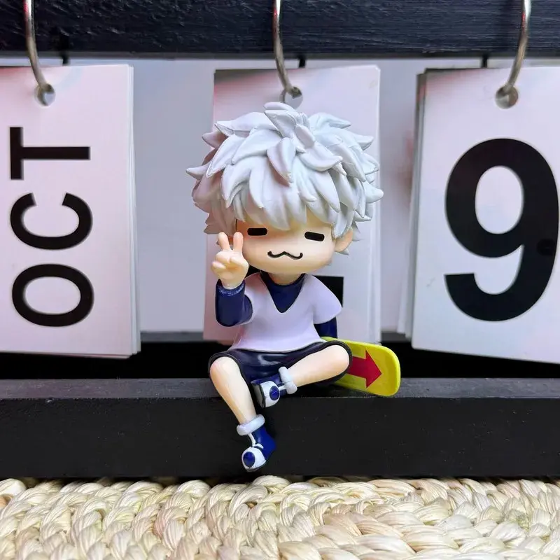 Cute Chibi Killua Zoldyck Hunter x Hunter Cat Style Figure Anime Mini Statue Desktop Ornament Collectible Model Lovely Birthday