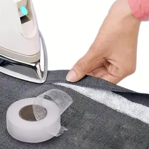 Double Sided Adhesive Lining Hot Melt Non-Woven Iron-On Interfacing Fabric for Clothing Pants Legs Repair Hemming DIY Craft Supplies