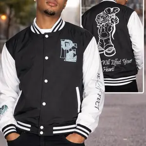 Rose Effect Varsity Jacket