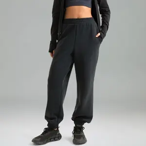 Colorfulkoala Women's Velvra Fleece Lined Elastic Waist Joggers with Side Pockets Fleece Lined Sweatpants Modal Joggers Relaxed Fit Sporty Sweatpants