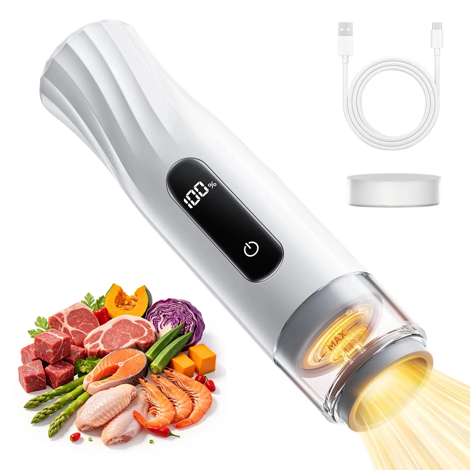 Compact Vacuum Sealer for Food: Powerful Handheld Vacuum Sealer Machine With LED Display & Detachable Water Tank, Portable Food Sealer, Seal Meal Saver