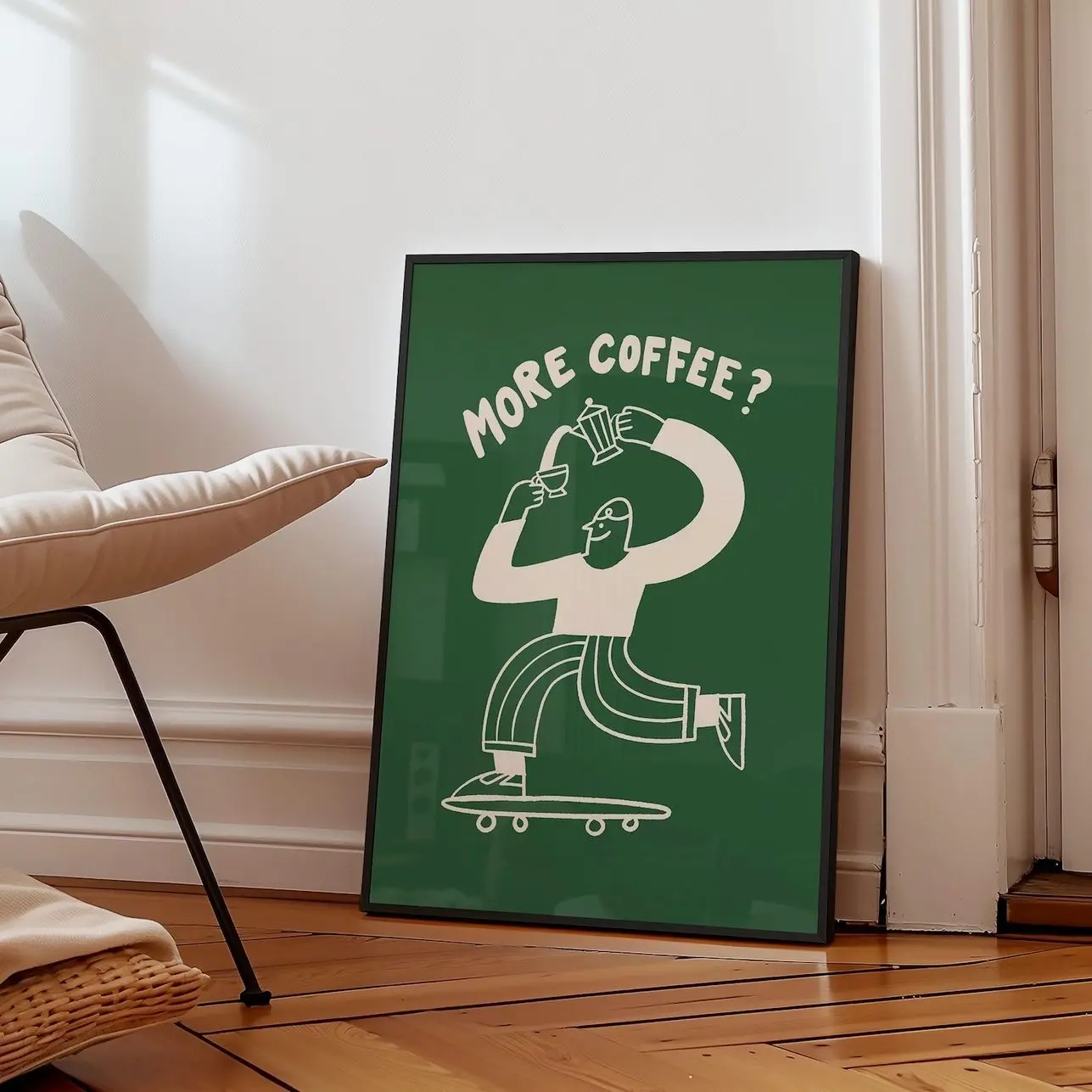 Retro Coffee Wall Art, Vintage Espresso Poster, Kitchen Cafe Decor A