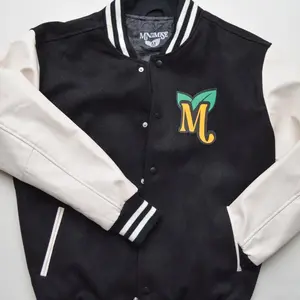 Mnimise Collective Apparel “Oh Gee” Logo Letterman Jacket
