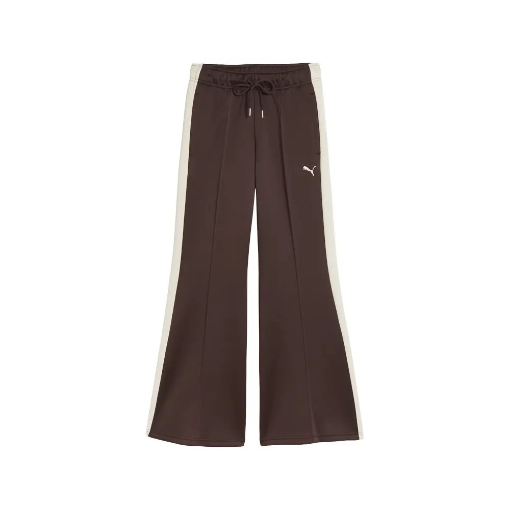 PUMA Womens T7 Relaxed Flared Pants Casual - Brown