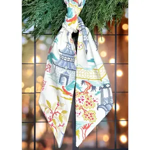 Chinoiserie Wreath Sash wreath sash, monogram door decor