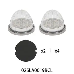 CROSSDESIGN 2PCS Amber Turn Signal and Side Marker to Blue Auxiliary LED Watermelon Lights
