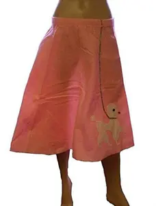 Poodle Skirt  - Pink or Red - 1950's - Felt - Costume - Women