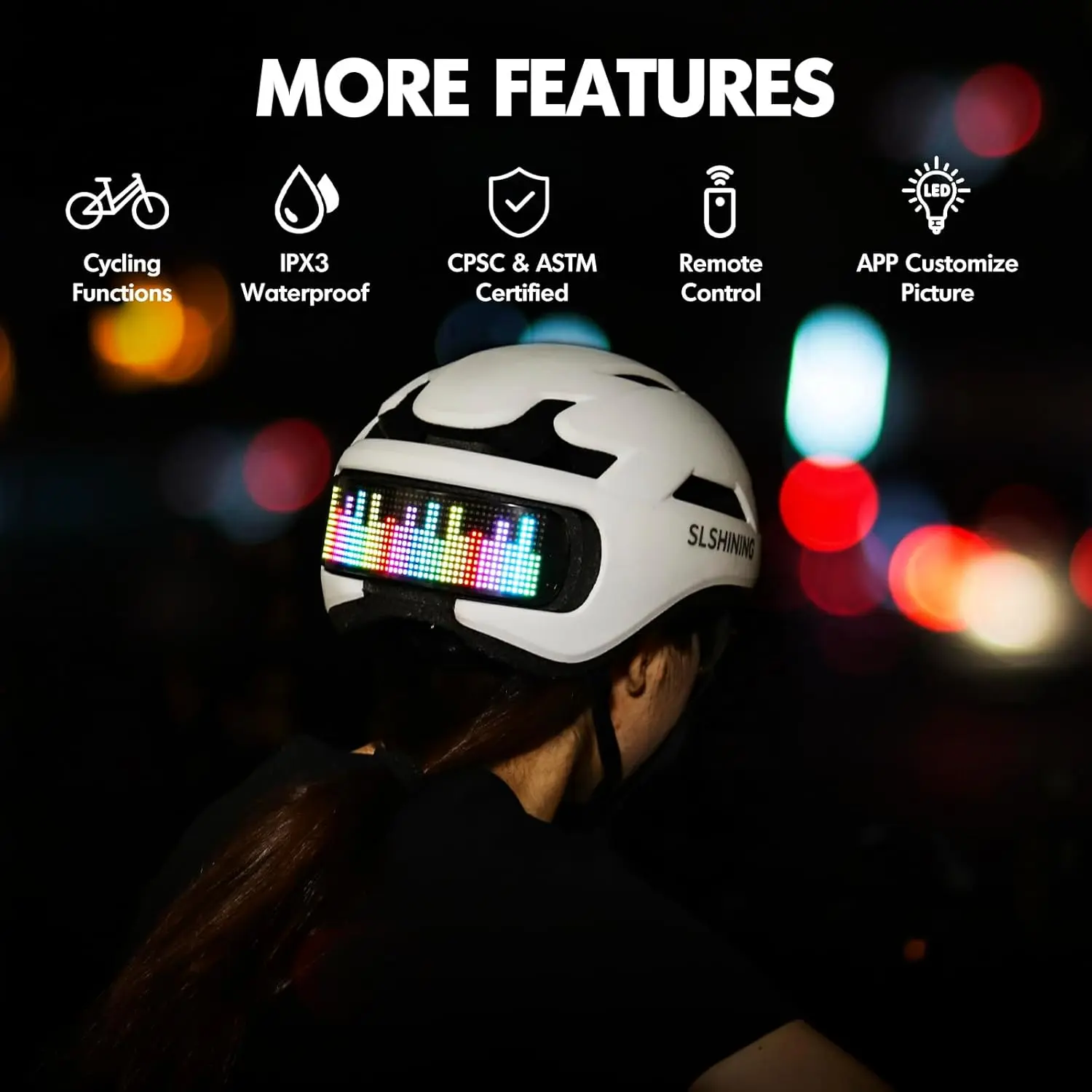 Smart LED Sports Gear- Programmable light display for nighttime activities, role-playing, and tech enthusiasts
