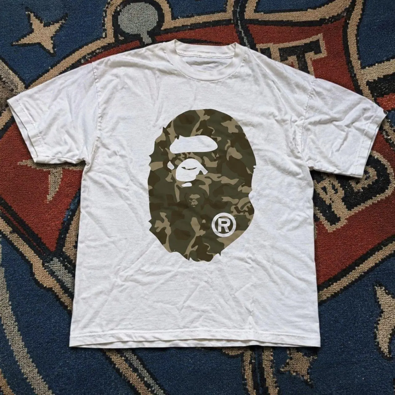 Camo Ape Head Graphic T-Shirt, Military Style Monkey Print Tee, Unisex Cotton Streetwear Shirt, Y2K Casual Top