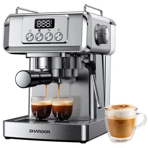 20 Bar Espresso Machine | 1350W with Advanced Milk Frother | 60oz Removable Water Tank | Stainless Steel Coffee Bar | Professional Cappuccino & Latte Maker | for Home Barista