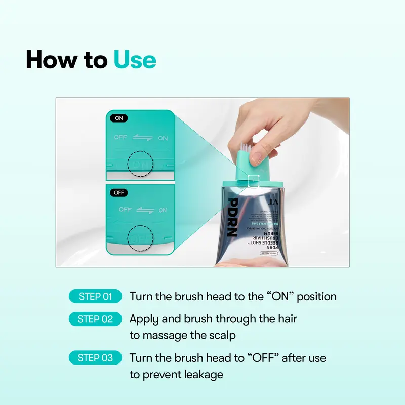 [VT COSMETICS] #1 viral PDRN Reedle Shot Hair Brush Serum with Original Liquid Microneedling & PDRN | Large-Capacity Full Scalp Care, Hair Thickening, Fuller-Looking Hair & Daily Root Care | Hairline, Roots, Baby Hair & Dry Scalp | Korean Haircare