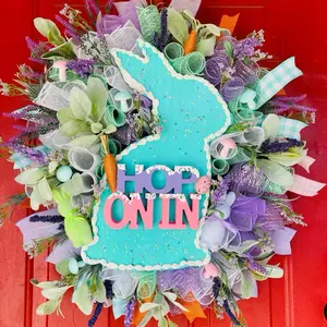 Giant Cookie Bunny Easter Wreath