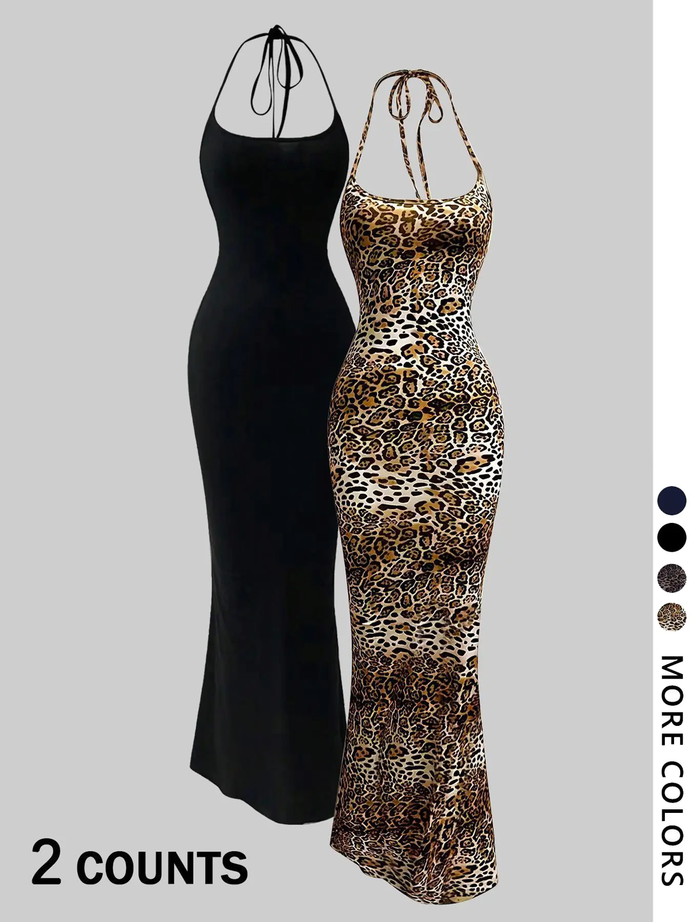 solid brown cheeta print dress Anaya Mini Dress in Mila Leopard Brown