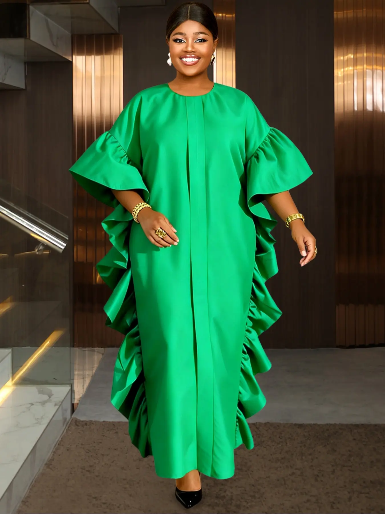 AOMEI Loose Fit Bubu African Dresses for Women Ruffle Short Sleeve Maxi Kaftan Dress Party Wedding Vacation Outfits - TikTok Shop AOMEI Loose Fit Bubu African Dresses for Women Ruffle Short Sleeve Maxi Kaftan Dress Party Wedding Vacation Outfits - TikTok Shop