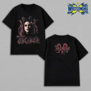 Stephanie Vaquer WWE T-Shirt, La Primera Gothic Demon Graphic Tee, Double Sided Heavy Cotton Shirt, Dark Aesthetic Wrestling Streetwear, Womens Menswear Fan Apparel, Breathable DTG Print 2026