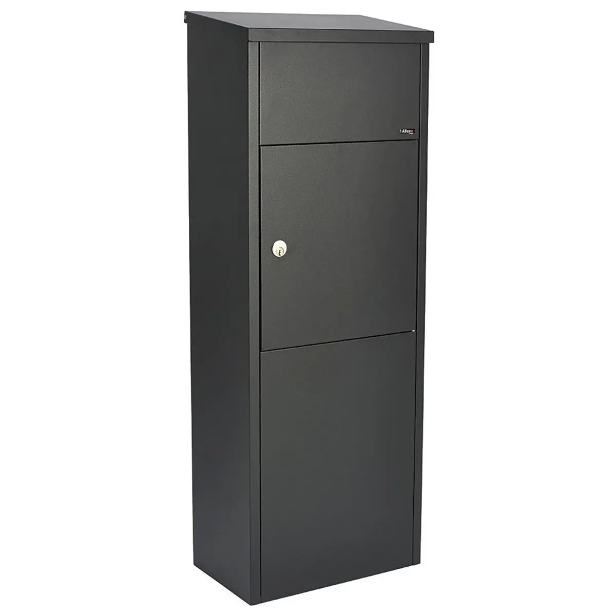 QualArc ALX-600-BK Allux 600 Galvanized Steel Top Loading Locking Parcel & Mailbox, Black