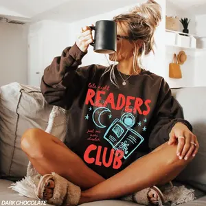 [Sale off up to 50%] Late Night Readers Club Sweatshirt, Book Lover Gifts, Trendy Book Shirt, Bookish Sweatshirt, Reading Shirt for Women, Bookworm Gift, streetwear graphic tee
