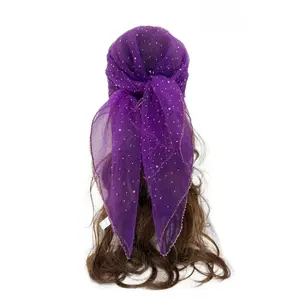 Flash & Finesse Women's Polyester Glitter-Decorated Plain Scarf - Stylish Shawl, Elegant All-Match Exquisite All-Seasons Casual Accessory for Daily Wear, Birthday Gift
