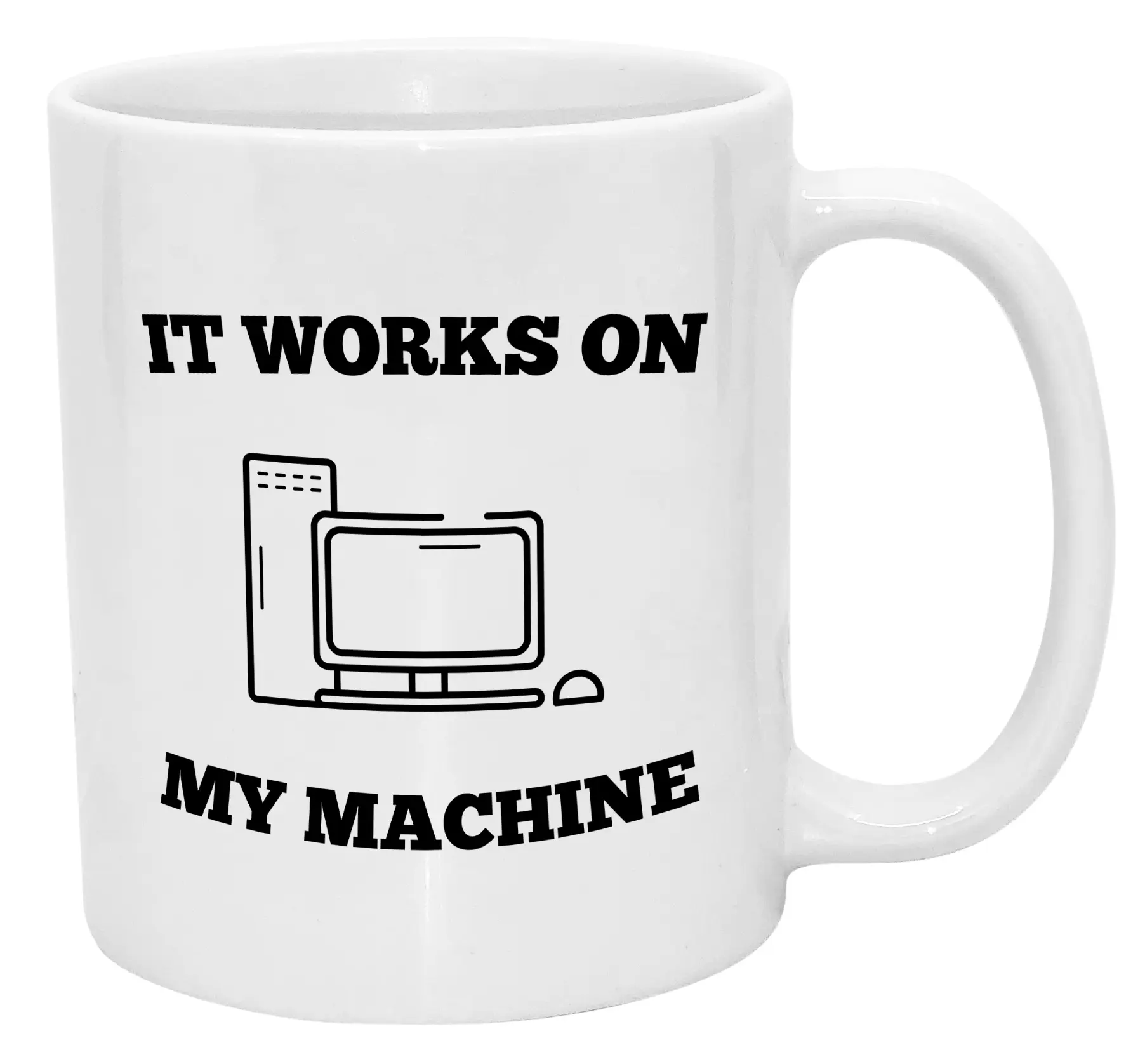 Funny Coding Geek 11 oz Coffee Mug - Cup for Developers & Programming Teachers/Students - Printed, Washable, Tech Humor Cup Rack Machine Tumbler